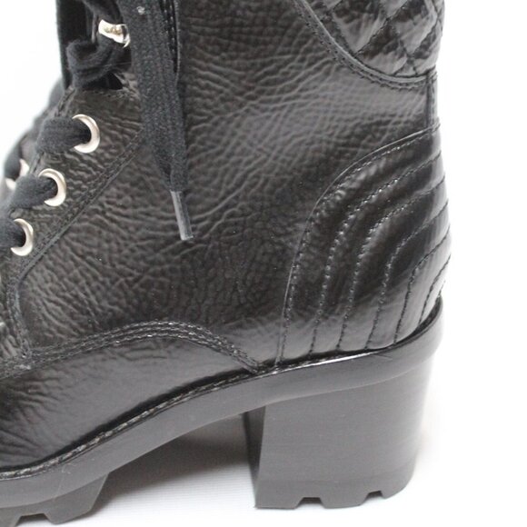NWT Marc Fisher Black Leather Heeled Ankle Boots - Picture 5 of 16